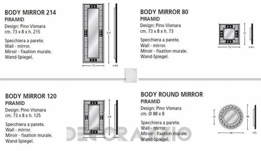 Зеркало навесное Vismara Design Piramid - body-round-mirror-piramid