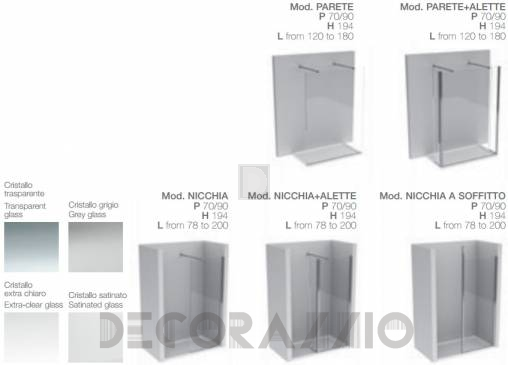 Душевая перегородка Falper Shower Trays - PARETE