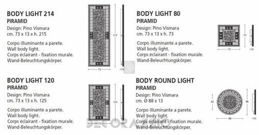 Светильник настенный (Светильник) Vismara Design Piramid - body-round-light-piramid