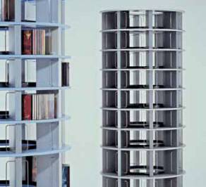 Стеллаж Vismara Design CD-DVD Rack, cd-dvd-revolving-tower
