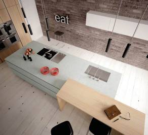 Комплект в кухню Valdesign Forty5, forty5-cemento