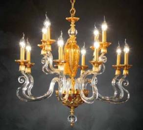 Светильник  потолочный подвесной (Люстра) Euroluce Barocco, BL6_3FGSAm