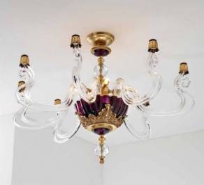 Светильник  потолочный накладной (Люстра) Euroluce Barocco, BPL4FGSAmet