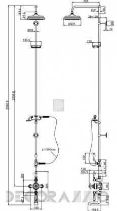 Душевая система Burlington Bathrooms Burlington - H112-CLCHR