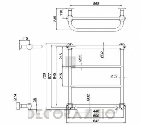 Полотенцесушитель Burlington Bathrooms Burlington - R3CHR