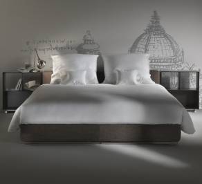 Кровать двуспальная Flexform Groundpiece, bed-groundpiece-slim-11M