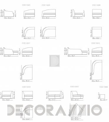 Диван модульный Flexform Mood Collection Alfred - alfred-1IA
