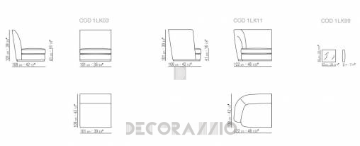 Диван модульный Flexform Mood Collection Altea - altea-11LK