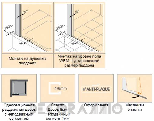 Душевая перегородка Huppe Classics 2 - C20401