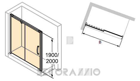 Душевая перегородка Huppe Aura - 401401
