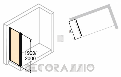 Душевая перегородка Huppe Aura - 402201