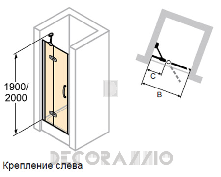 Душевая перегородка Huppe Aura - 400101