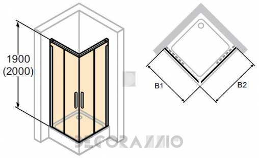 Душевая перегородка Huppe Design - 8E2901