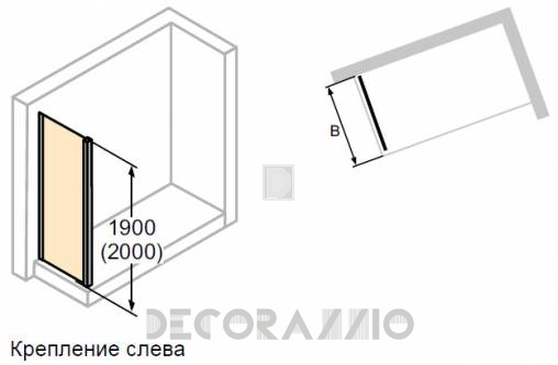 Душевая перегородка Huppe Design - 8E2701