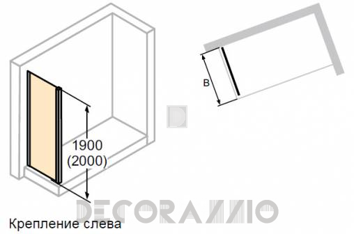 Душевая перегородка Huppe Design - 8E5001