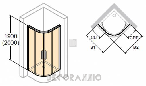 Душевая перегородка Huppe Design - 8E3001