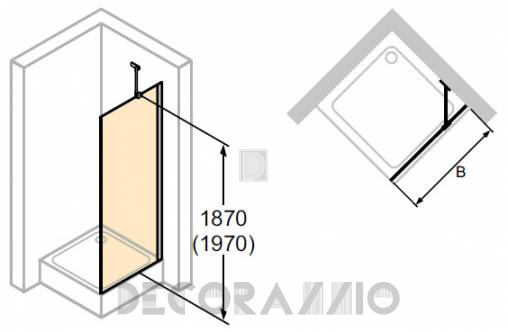 Душевая перегородка Huppe Design - 8E1001