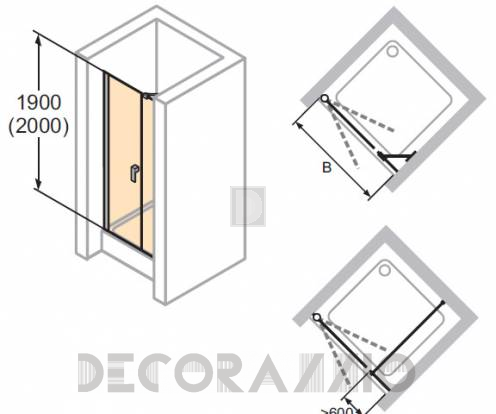 Душевая перегородка Huppe Design - 8P7201