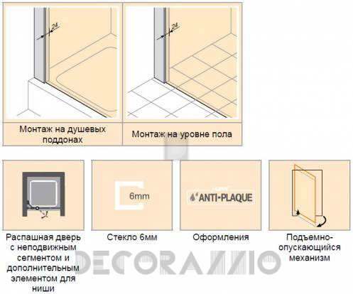 Душевая перегородка Huppe Design - 8P7301