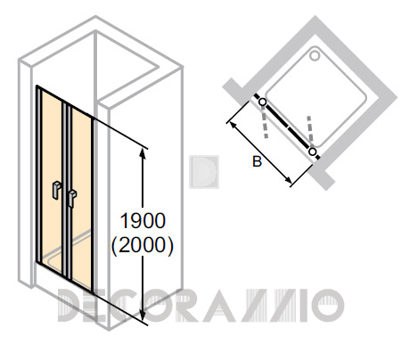 Душевая перегородка Huppe Design - 8E1301