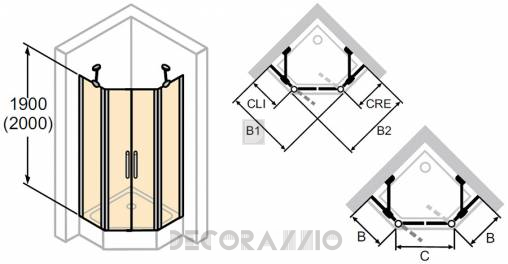 Душевая перегородка Huppe Design - 8E1801