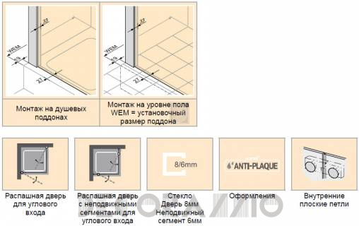 Душевая перегородка Huppe Refresh - 9P0101