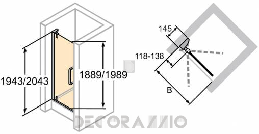 Душевая перегородка Huppe Refresh - 9P0401
