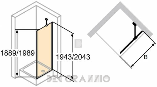 Душевая перегородка Huppe Refresh - 9P0701