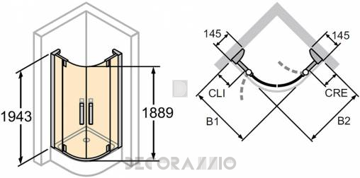 Душевая перегородка Huppe Refresh - 9P1201