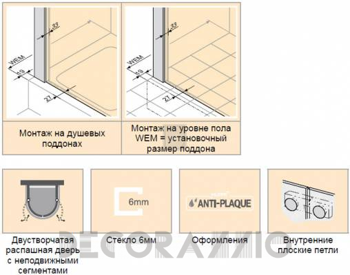 Душевая перегородка Huppe Refresh - 9P1401