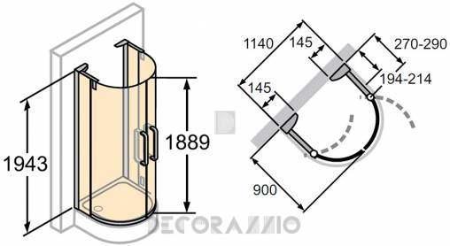 Душевая перегородка Huppe Refresh - 9P1401
