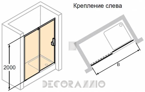Душевая перегородка Huppe Vista - VT0400