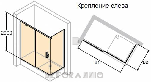 Душевая перегородка Huppe Vista - VT0440