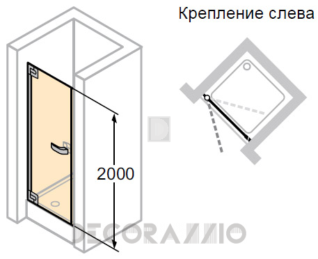 Душевая перегородка Huppe Studio - PT0001