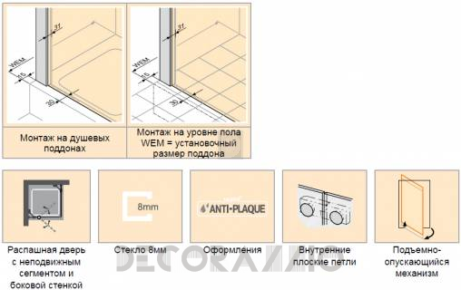 Душевая перегородка Huppe Studio - PT0121