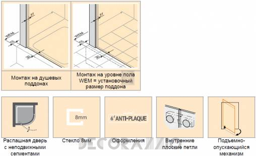 Душевая перегородка Huppe Studio - PT1020