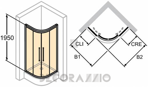 Душевая перегородка Huppe Victorian - EV0701