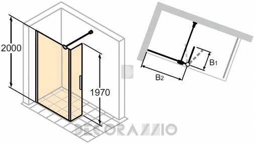 Душевая перегородка Huppe Design - 8E1201