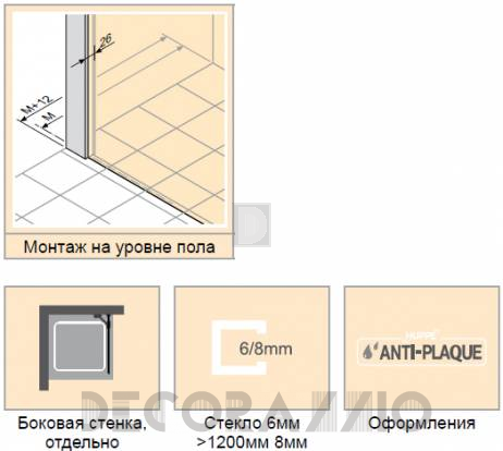 Душевая перегородка Huppe Enjoy - 3T1107