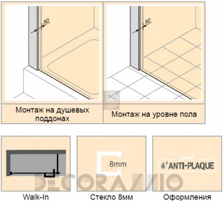 Душевая перегородка Huppe Duplo - DT0000