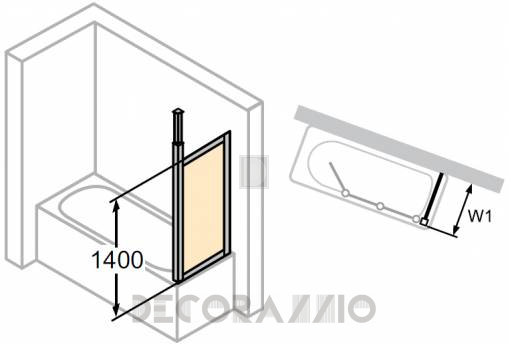 Душевая перегородка Huppe Combinett - AC1001