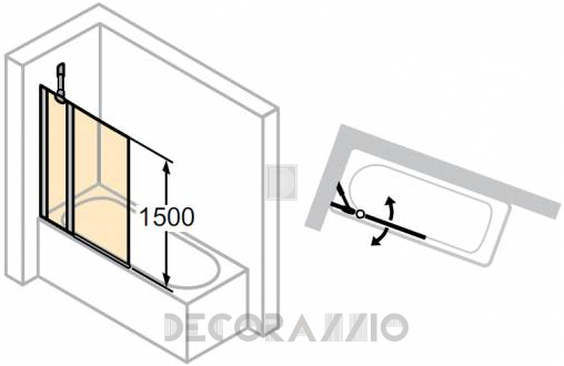Душевая перегородка Huppe Design - 8E2001