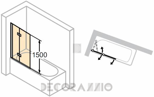 Душевая перегородка Huppe Design - 8E2301