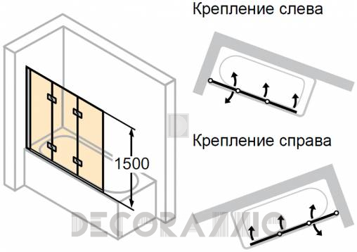 Душевая перегородка Huppe Design - 8E6501