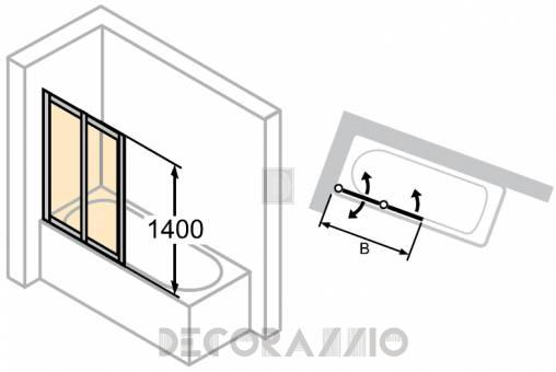 Душевая перегородка Huppe Combinett - AC0101