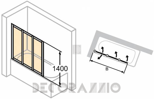 Душевая перегородка Huppe Combinett - AC0401