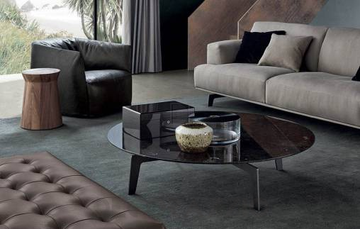 Кофейный, журнальный столик Poliform Tribeca - TTB123R