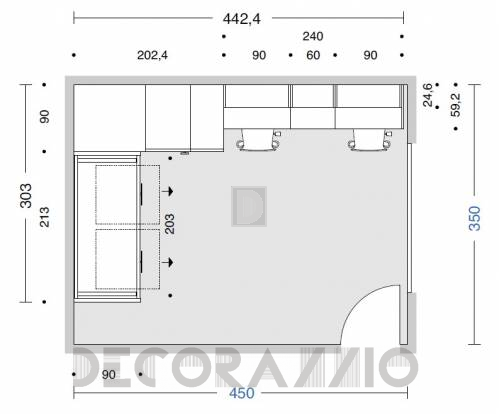 Комплект в детскую Doimo Cityline Bedrooms - composizione-110