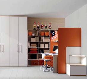 Комплект в детскую Doimo Cityline Bunk beds, composizione-308-orange