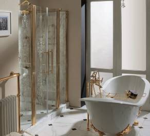 Душевая перегородка Gaia Shower Cabins, porta_battente_con_fisso